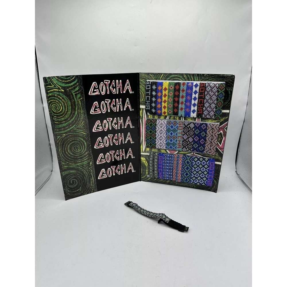 Gotcha Bracelet Adult Unisex Surf Skate Braided Wrap Multi 80s‎ 90s Vintage